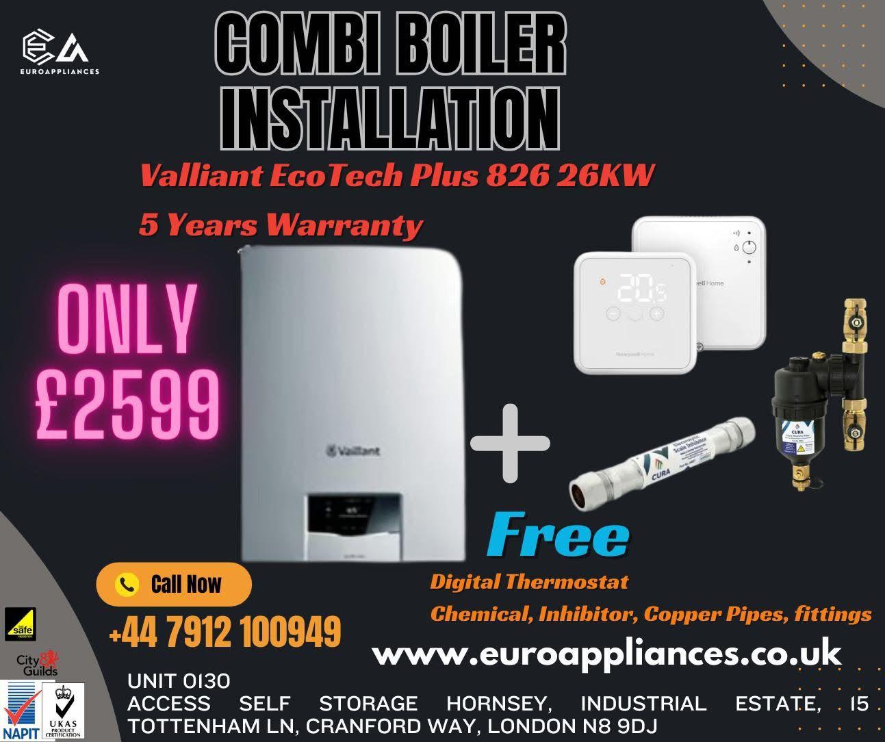 Vaillant EcoTech Plus 826 26kW Combi Boiler
