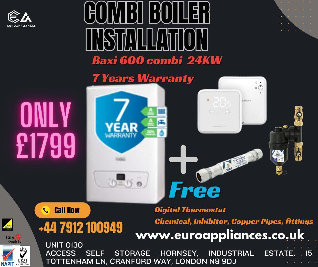 Baxi 600 Combi 24kW Combi Boiler